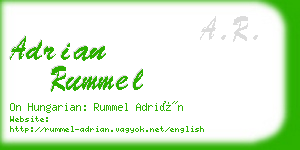 adrian rummel business card
